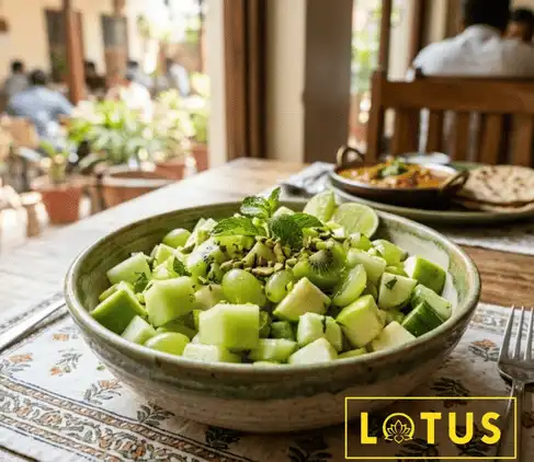 Green Russian Fruit Cream Salad — Lotus Patna